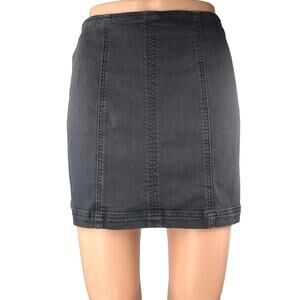 Pacsun Women's Black Mini Straight & Pencil Zipper Denim Jeans Skirt Size 25